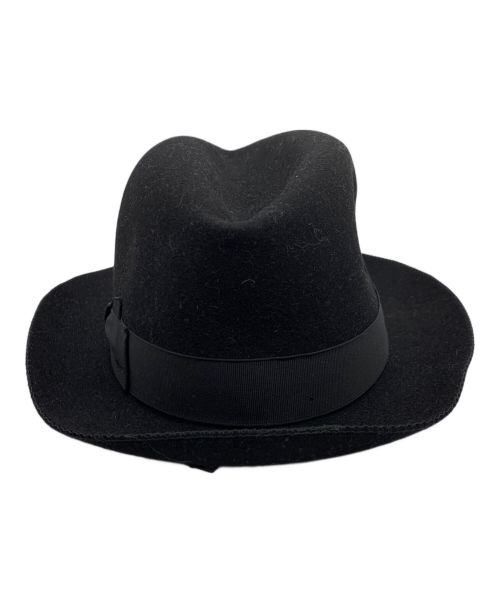 BORSALINO（ボルサリーノ）BORSALINO (ボルサリーノ) ラビットフェルトハット ブラック サイズ:UK7の古着・服飾アイテム
