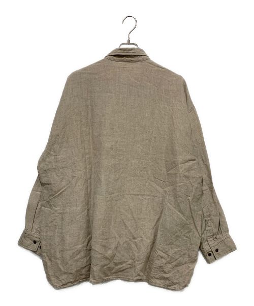 nestrobe confect（ネストローブ コンフェクト）nestrobe confect (ネストローブ コンフェクト) Linen Military Oversized Shirt ベージュ サイズ:FREEの古着・服飾アイテム