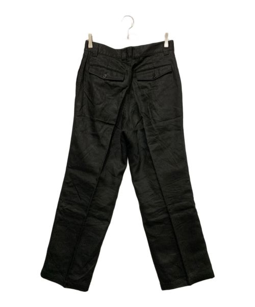 nestrobe confect（ネストローブ コンフェクト）nestrobe confect (ネストローブ コンフェクト) ヘビーリネンツイル ミリタリートラウザーズ ブラック サイズ:SIZE 3の古着・服飾アイテム