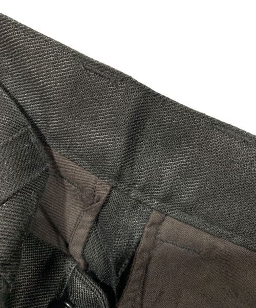 nestrobe confect（ネストローブ コンフェクト）nestrobe confect (ネストローブ コンフェクト) ヘビーリネンツイル ミリタリートラウザーズ ブラック サイズ:SIZE 3の古着・服飾アイテム