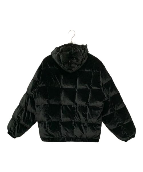 adidas（アディダス）adidas (アディダス) ベロアダウンジャケット ブラック サイズ:MLサイズの古着・服飾アイテム
