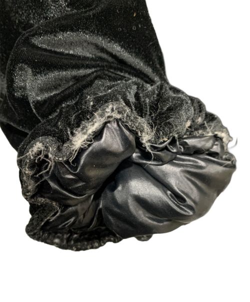 adidas（アディダス）adidas (アディダス) ベロアダウンジャケット ブラック サイズ:MLサイズの古着・服飾アイテム