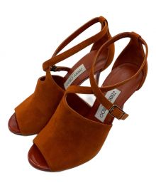 JIMMY CHOO（ジミーチュウ）の古着「オープントゥーサンダル」｜オレンジ