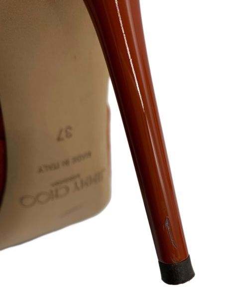 JIMMY CHOO（ジミーチュウ）JIMMY CHOO (ジミーチュウ) オープントゥーサンダル オレンジ サイズ:23.5cmの古着・服飾アイテム