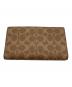 COACH (コーチ) スリムジップウォレット ベージュ×ブラウン：10000円