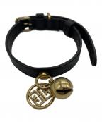 GIVENCHYジバンシィ）の古着「レザーブレスレット」｜ブラック×ゴールド
