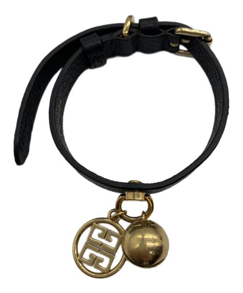 GIVENCHY（ジバンシィ）GIVENCHY (ジバンシィ) レザーブレスレット ブラック×ゴールドの古着・服飾アイテム
