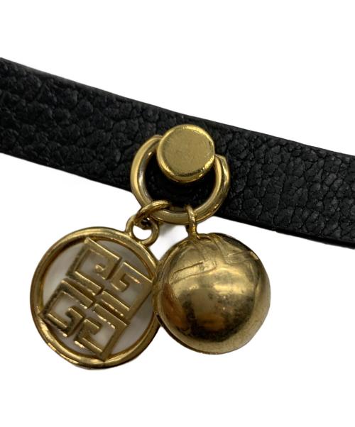 GIVENCHY（ジバンシィ）GIVENCHY (ジバンシィ) レザーブレスレット ブラック×ゴールドの古着・服飾アイテム
