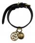 GIVENCHY (ジバンシィ) レザーブレスレット ブラック×ゴールド：7000円
