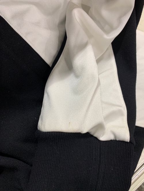 VALENTINO（ヴァレンティノ）VALENTINO (ヴァレンティノ) ジップアップドローコードトラックジャケット ブラック×ホワイト サイズ:Mサイズの古着・服飾アイテム