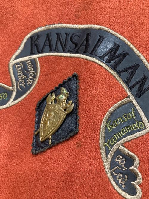 KANSAIMAN（カンサイマン）KANSAIMAN (カンサイマン) スタジャン オレンジ×ブラック サイズ:FREEの古着・服飾アイテム