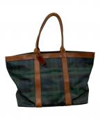 POLO RALPH LAURENポロ・ラルフローレン）の古着「ビッグトートバッグ」｜グリーン×ブラウン