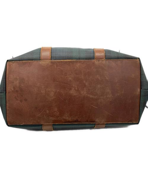 POLO RALPH LAUREN（ポロ・ラルフローレン）POLO RALPH LAUREN (ポロ・ラルフローレン) ビッグトートバッグ グリーン×ブラウンの古着・服飾アイテム