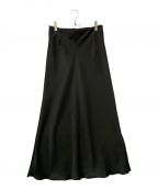 IENAイエナ）の古着「ダブルサテンスカート」｜ブラック
