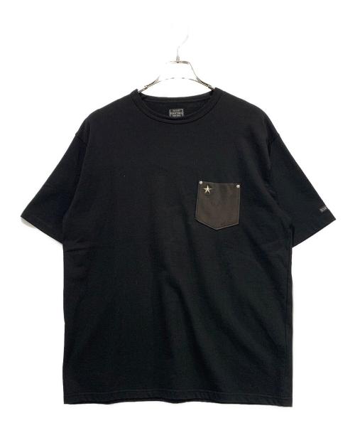 SCHOTT BROS.（ショットブロス）SCHOTT BROS. (ショットブロス) ONE STAR LEATHER POCKET T-SHIRT ブラック サイズ:SIZE XL 未使用品の古着・服飾アイテム