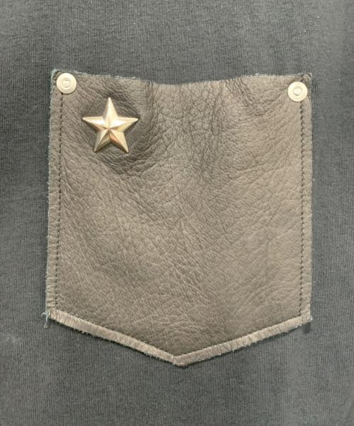 SCHOTT BROS.（ショットブロス）SCHOTT BROS. (ショットブロス) ONE STAR LEATHER POCKET T-SHIRT ブラック サイズ:SIZE XL 未使用品の古着・服飾アイテム