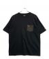 SCHOTT BROS.（ショットブロス）の古着「ONE STAR LEATHER POCKET T-SHIRT」｜ブラック
