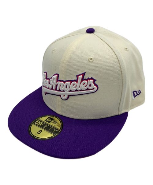 New Era（ニューエラ）New Era (ニューエラ) HOMEGAME Los Angeles Dodgers 大谷翔平　キャップ ホワイト×パープル サイズ:SIZE 8(63.5cm)の古着・服飾アイテム