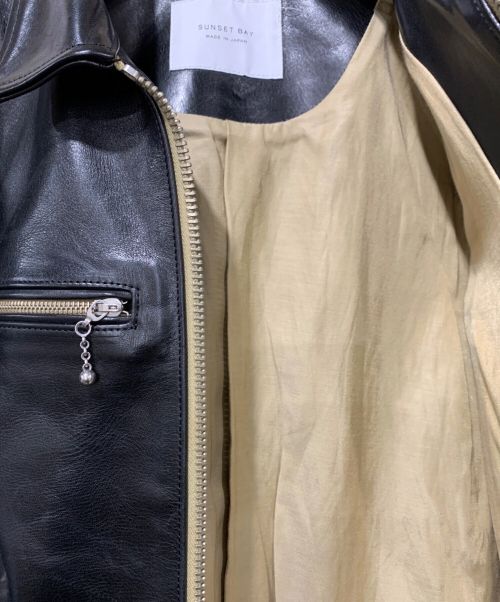 SUNSET BAY（サンセット ベイ）SUNSET BAY (サンセット バイ) レザージャケット　GEORGIA ブラック サイズ:SIZE 2の古着・服飾アイテム