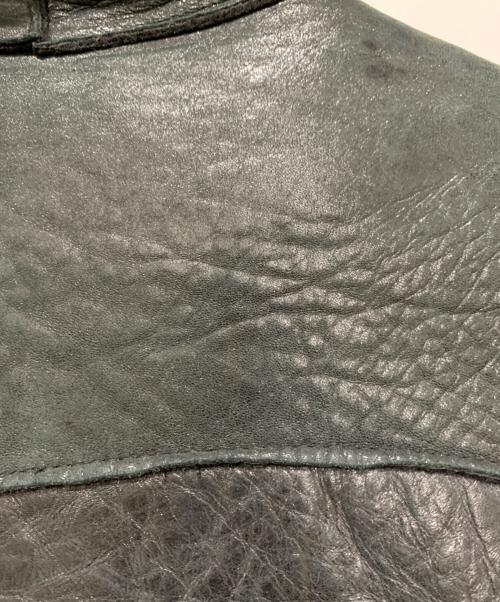 Y'2 leather（ワイツーレザー）Y'2 leather (ワイツーレザー) レザージャケット グリーン サイズ:Mサイズの古着・服飾アイテム