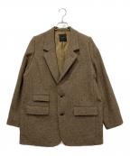 Spick and Spanスピック＆スパン）の古着「シェットランドツイードオーバージャケット」｜ブラウン