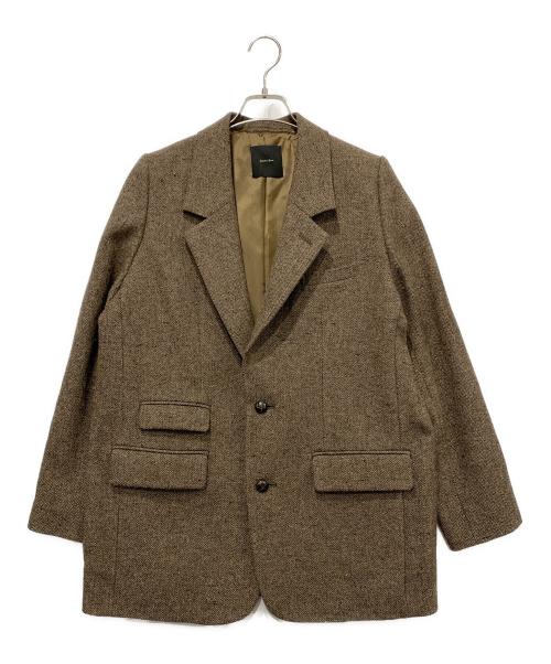 Spick and Span（スピック＆スパン）Spick and Span (スピックアンドスパン) シェットランドツイードオーバージャケット ブラウン サイズ:FREEの古着・服飾アイテム