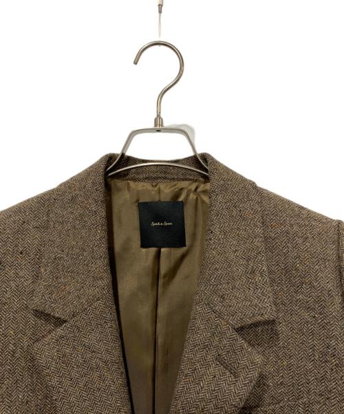 Spick and Span（スピック＆スパン）Spick and Span (スピックアンドスパン) シェットランドツイードオーバージャケット ブラウン サイズ:FREEの古着・服飾アイテム