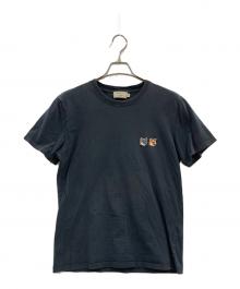 maison kitsune（メゾンキツネ）の古着「MAISON KITSUNE　DOUBLE FOX HEAD PATCH CLASSIC TEE」｜ダークグレー