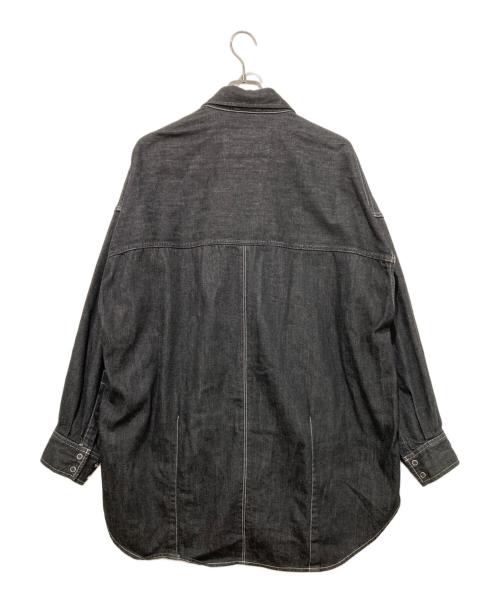 PUBLIC TOKYO（パブリックトウキョウ）PUBLIC TOKYO (パブリックトウキョウ) SHIOTA 2WAY デニムビッグシャツ ブラック サイズ:SIZE 2の古着・服飾アイテム