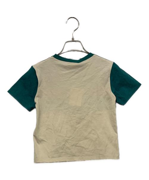 GUCCI（グッチ）GUCCI (グッチ) GGプリントTシャツ グリーン×ベージュ サイズ:SIZE 4（110/56）の古着・服飾アイテム