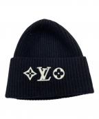 LOUIS VUITTONルイ ヴィトン）の古着「ビーニー・LV ヘッドライン」｜ブラック