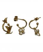 LOUIS VUITTONルイ ヴィトン）の古着「ピアス・LV フローラグラム セット3」