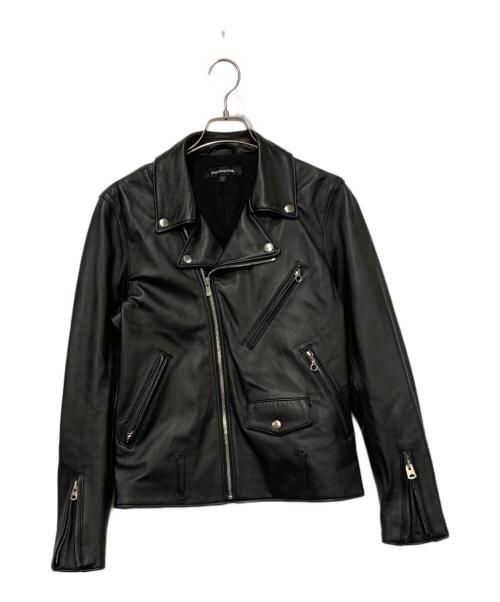 JACKROSE（ジャックローズ）JACKROSE (ジャックローズ) ラムレザーダブルライダース ブラック サイズ:Sサイズの古着・服飾アイテム
