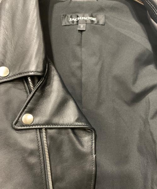 JACKROSE（ジャックローズ）JACKROSE (ジャックローズ) ラムレザーダブルライダース ブラック サイズ:Sサイズの古着・服飾アイテム