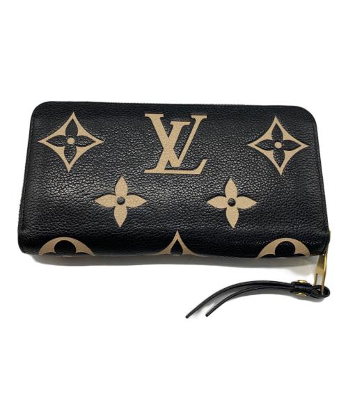 LOUIS VUITTON（ルイ ヴィトン）LOUIS VUITTON (ルイ ヴィトン) モノグラム アンプラントジッピー ウォレット ブラック×ベージュの古着・服飾アイテム