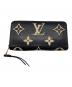 LOUIS VUITTON（ルイ ヴィトン）の古着「モノグラム アンプラントジッピー ウォレット」｜ブラック×ベージュ
