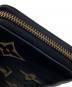 中古・古着 LOUIS VUITTON (ルイ ヴィトン) モノグラム アンプラントジッピー ウォレット ブラック×ベージュ：75000円