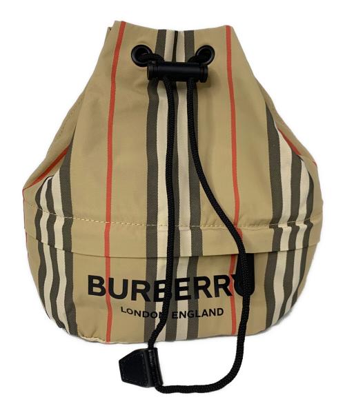 BURBERRY（バーバリー）BURBERRY (バーバリー) 巾着バッグ ノバチェック ベージュの古着・服飾アイテム