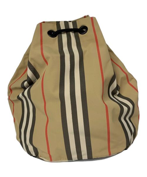 BURBERRY（バーバリー）BURBERRY (バーバリー) 巾着バッグ ノバチェック ベージュの古着・服飾アイテム