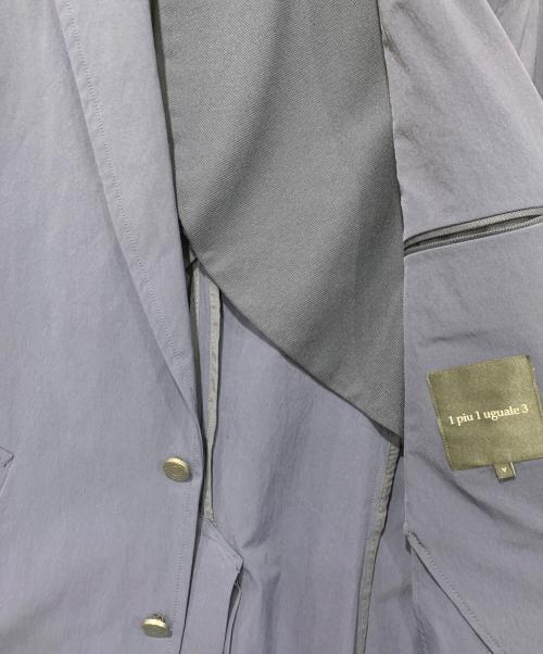 1piu1uguale3（ウノピュウノウグァーレトレ）1piu1uguale3 (ウノピュウノウグァーレトレ) ナイロンチェスターコート ネイビー サイズ:SIZE V(L)の古着・服飾アイテム