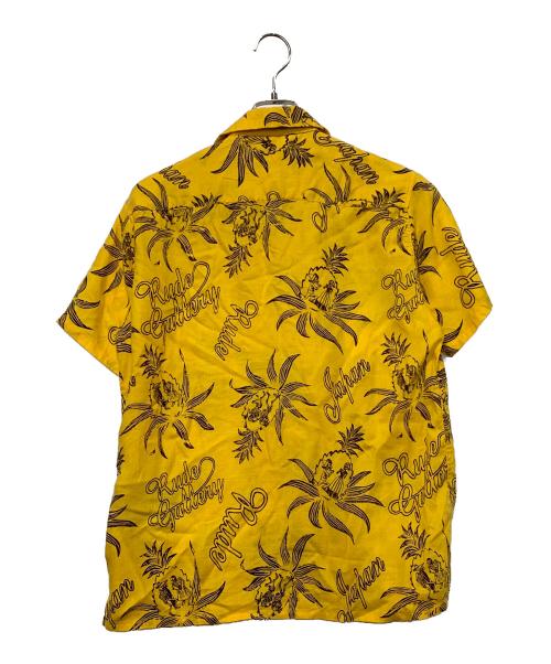 RUDE GALLERY（ルードギャラリー）RUDE GALLERY (ルードギャラリー) アロハシャツ イエロー×ブラウン サイズ:SIZE 4の古着・服飾アイテム