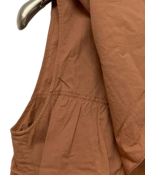 IENA（イエナ）IENA (イエナ) コットンシルクフリルブラウス ブラウン サイズ:Freeの古着・服飾アイテム