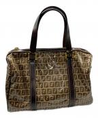 FENDIフェンディ）の古着「ミニボストンバッグ　ズッカ」｜ブラウン