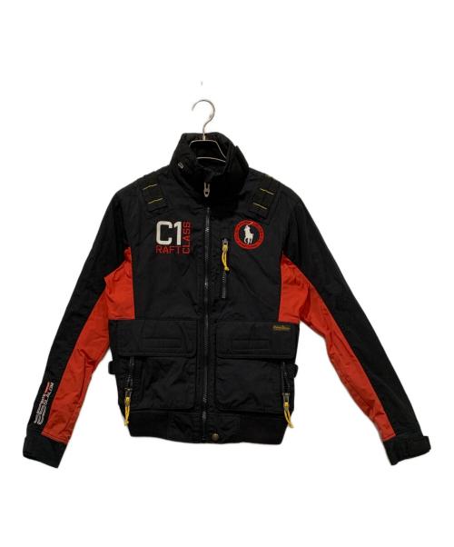 POLO RALPH LAUREN（ポロ・ラルフローレン）POLO RALPH LAUREN (ポロ・ラルフローレン) テックハードシェルジャケット ブラック×レッド サイズ:XSサイズの古着・服飾アイテム