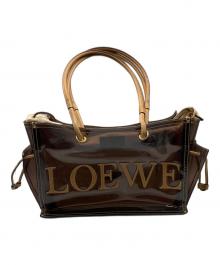 LOEWE（ロエベ）の古着「アナグラムビニールバッグ」｜ブラウン