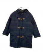 JACKSON MATISSEジャクソンマティス）の古着「グレンチェックダッフルコート」｜ネイビー×グリーン