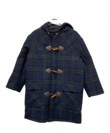 JACKSON MATISSE（ジャクソンマティス）の古着「グレンチェックダッフルコート」｜ネイビー×グリーン