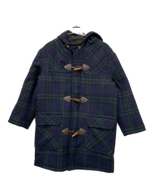JACKSON MATISSE（ジャクソンマティス）JACKSON MATISSE (ジャクソンマティス) グレンチェックダッフルコート ネイビー×グリーン サイズ:Mサイズの古着・服飾アイテム