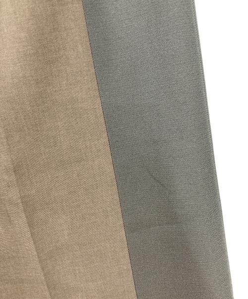 UNITED TOKYO（ユナイテッドトーキョー）UNITED TOKYO (ユナイテッドトーキョー) アシメベルテッドバイカラーセンタープレスパンツ ブラック×ベージュ サイズ:SIZE 3の古着・服飾アイテム