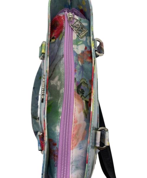 Think Bee!（シンクビー!）Think Bee! (シンクビー!) ジャスミンローズ　2WAYトートバッグ ブルー×ピンクの古着・服飾アイテム